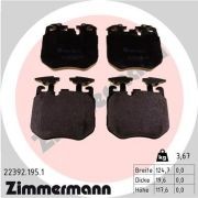 Колодки тормозные BMW X5 (G05) передние (4шт.) ZIMMERMANN 223921951 ZIMMERMANN