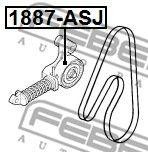 Ролик натяжной 1887-ASJ 1887-ASJ FEBEST