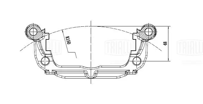 Скоба суппорта для а.м Chevrolet Cruze 09- зад. CF 350150 CF350150 TRIALLI