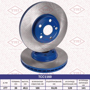 диск тормозной перед. вент.!\ TOYOTA Avensis 03> TCC1160 TATSUMI