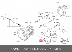 Опора рычага селектора 43873-49600 4387349600 HYUNDAI KIA
