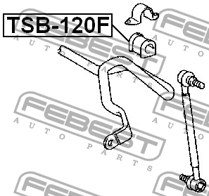ВТУЛКА СТАБИЛИЗАТОРА ПЕРЕДНЯЯ (БЕЗ УПАКОВКИ) TSB-120F FEBEST