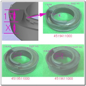 Опора SSANGYONG Kyron (05-),Rexton (06-) пружины амортизатора заднего верхняя t= 4519511000 SSANG YONG