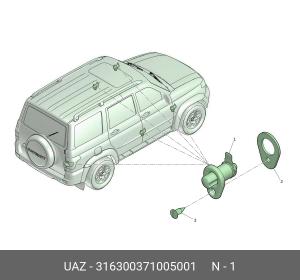 Выключатель УАЗ-3163,УАЗ Профи плафона дверной (ОАО УАЗ) 316300371005001 UAZ UAZ