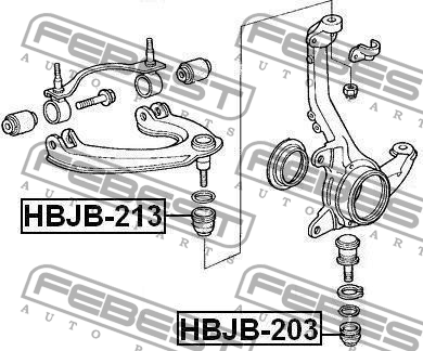 Пыльник шаровой опоры HONDA CR-V RD1/RD2 1997-2001 HBJB-203 HBJB-203 FEBEST