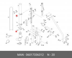 Винт с 6-гранной головкой M12X1,5X35-8.8 06017336312 MAN