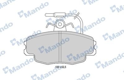 Колодки тормозные дисковые перед MBF015936 MANDO