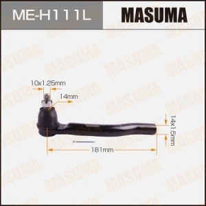 наконечник рулевой левый! L181 M14x1.5/M10x1.25\ Honda Insight/Jazz GE6/GE8/GG1  ME-H111L MASUMA