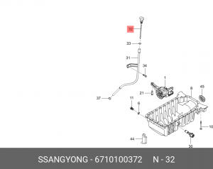 Щуп уровня масла SSANGYONG Actyon (10-) (D20F) OE 6710100372 SSANG YONG