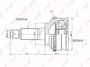 ШРУС наружный к-кт!\ Mazda Tribute 00> CO-5119A LYNXAUTO