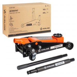 Домкрат подкатной 3т INDUSTRY с зубч.мех. (MIN - 140мм, MAX - 470мм) (AJ-3F-460) AJ3F460 AIRLINE