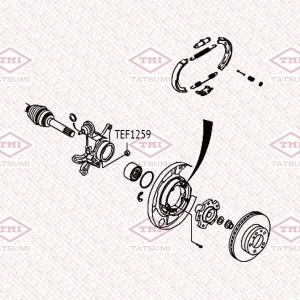 SSANG YONG REXTON II (2007>) *ПЛАВАЮЩИЙ* TEF1259 TATSUMI