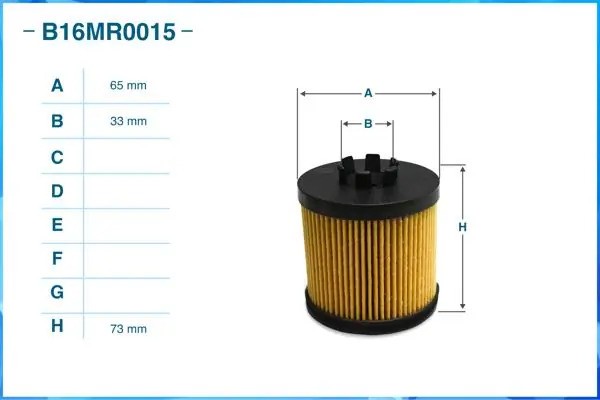 Фильтр масляный элемент B16MR0015 B16MR0015 CWORKS
