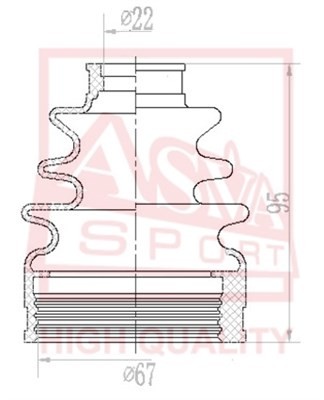 ПЫЛЬНИК ШРУС I/B (24x66x93) КОМПЛЕКТ [12] ASBTINCY2 ASBTINCY2 ASVA