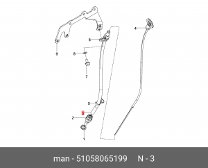 Направляющая труба 51058065199 MAN