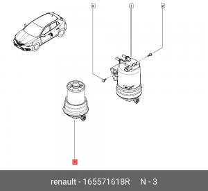 Фильтр топливный RENAULT 1655 716 18R 165571618R RENAULT