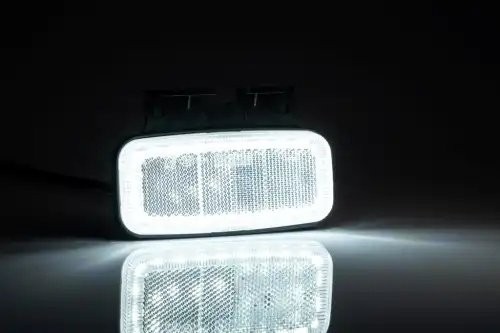 фонарь габаритный! LED, белый, 123х56, с кронштейном, с проводом 0,5м\ Universal FT075BKLED FRISTOM