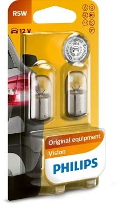 Лампа 12V R5W BA15s блистер (2шт.) PHILIPS 12821B2 PHILIPS