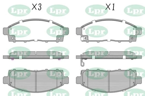 Комплект тормозных колодок 05P1319 05P1319 LPR