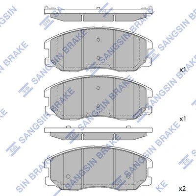 Колодки тормозные CHEVROLET Captiva (06-) OPEL Antara (06-) передние (4шт.) SANG SP1204 SANGSIN