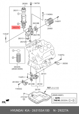 ПРОКЛАДКА ВЫПУСКНОГО КОЛЛЕКТОРА 26315-3A100 263153A100 HYUNDAI KIA