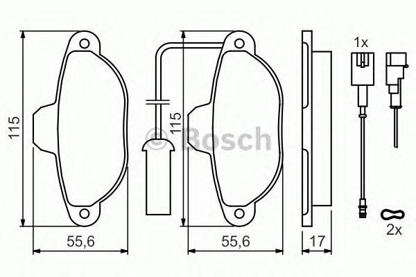 Колодки тормозные FIAT Panda (03-) передние (4шт.) BOSCH 0 986 424 379 BOSCH