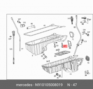 болт ! M8x50 \MB N910105008019 MERCEDES BENZ