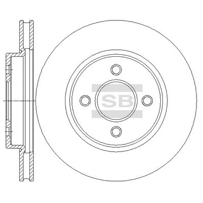 Диск тормозной SD4253 SD4253 SANGSIN