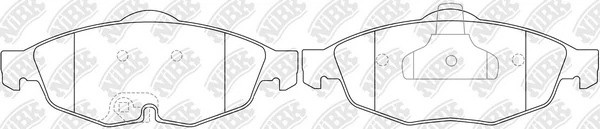 Колодки тормозные CHRYSLER Sebring передние (4шт.) NIBK PN0320 NIBK