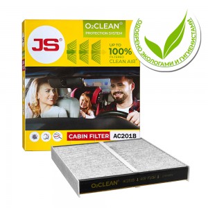 Фильтр салонный O2CLEAN NISSAN ALMERA 02-, FORD TRANSIT 06-14 AC201B AC201B JS ASAKASHI