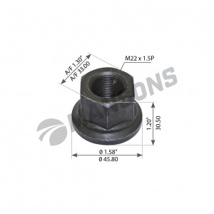 Гайка крепления колеса (M22x1.5P, h-30.5, L-45.8)  10шт WN325 MANSONS