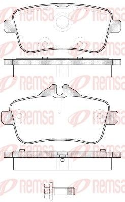 1503 00 колодки дисковые задние!\ MB W166/R172 ML250-ML500 2.5-5.2/3.5CDI 11> 150300 REMSA