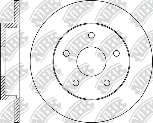 Диск тормозной FORD FOCUS II 04/C-MAX 1.6/1.8/2.0/2.0D 04 задний RN1189 RN1189 NIBK