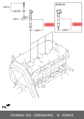 топливная форсунка!\Hyundai Grand Starex 338004A900 MOBIS
