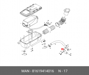 Держатель 81619414016 MAN