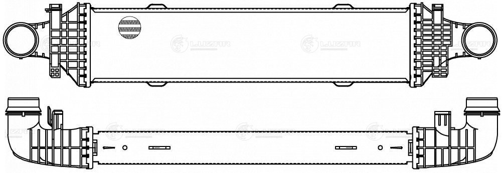 ОНВ (радиатор интеркулера) для а/м Mercedes-Benz E (W212) (09-)/C (W204) (06-) M LRIC 1513 LUZAR