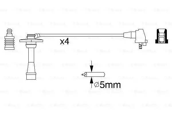 Провод высоковольтный TOYOTA Carina E (92-97),Corolla комплект BOSCH 0 986 356 957 BOSCH