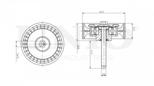 Ролик направляющий приводного ремня TNS-10110 UNIO