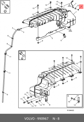Гайка М6х5,2 VOLVO 990967 VOLVO