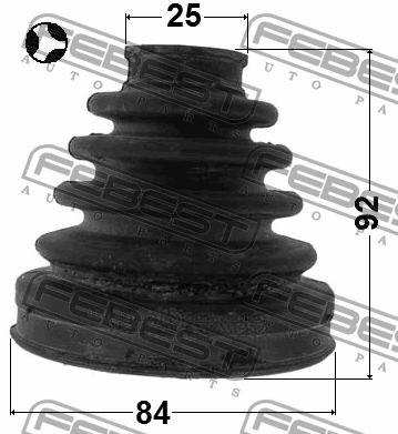 Пыльник ШРУСа внутренний (84X92X25) 0115-GX100RT 0115-GX100RT FEBEST