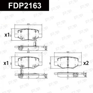 Тормозные колодки дисковые смесь CERAMIC FDP2163 FDP2163 FAP