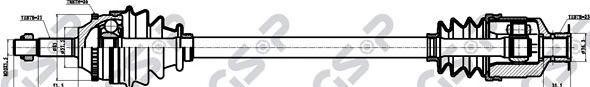 привод правый! 715mm, ABS\ Renault Clio II/Kangoo 1.1-1.6 98> 250017 GS P