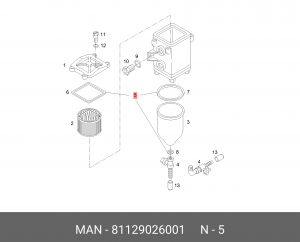 Ремкомплект сепаратора Separ 2000 (уплотнения) 81129026001 MAN