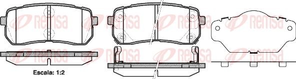 1288 02 FDB4114 [583024DE00] !колодки дисковые з.\ Kia Carnival 2.7i V6/2.9 CRDi 128802 REMSA