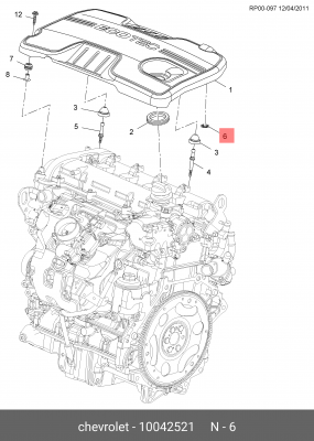 Шайба CHEVROLET Orlando OPEL Insignia OE 10042521 GENERAL MOTORS