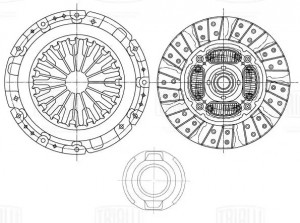 Сцепление в сборе (с механической муфтой) FR1100 TRIALLI