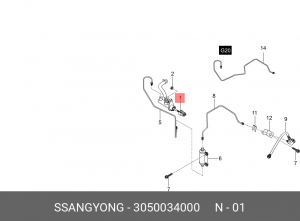 Цилиндр сцепления главный SSANGYONG Actyon (10-) (D20,G20) OE 3050034000 SSANG YONG