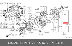 Сальник хвостовика 33142-33G10 33142-33G10 NISSAN