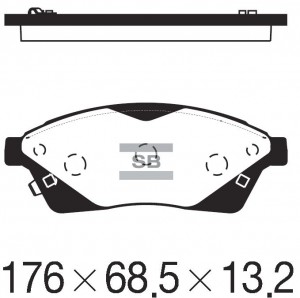 Колодки тормозные CADILLAC SRX 09- передние SP2251 SP2251 SANGSIN