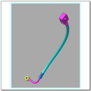 Шланг тормозной SSANGYONG Kyron (05-) (ABS) задний левый OE 4873009100 SSANG YONG